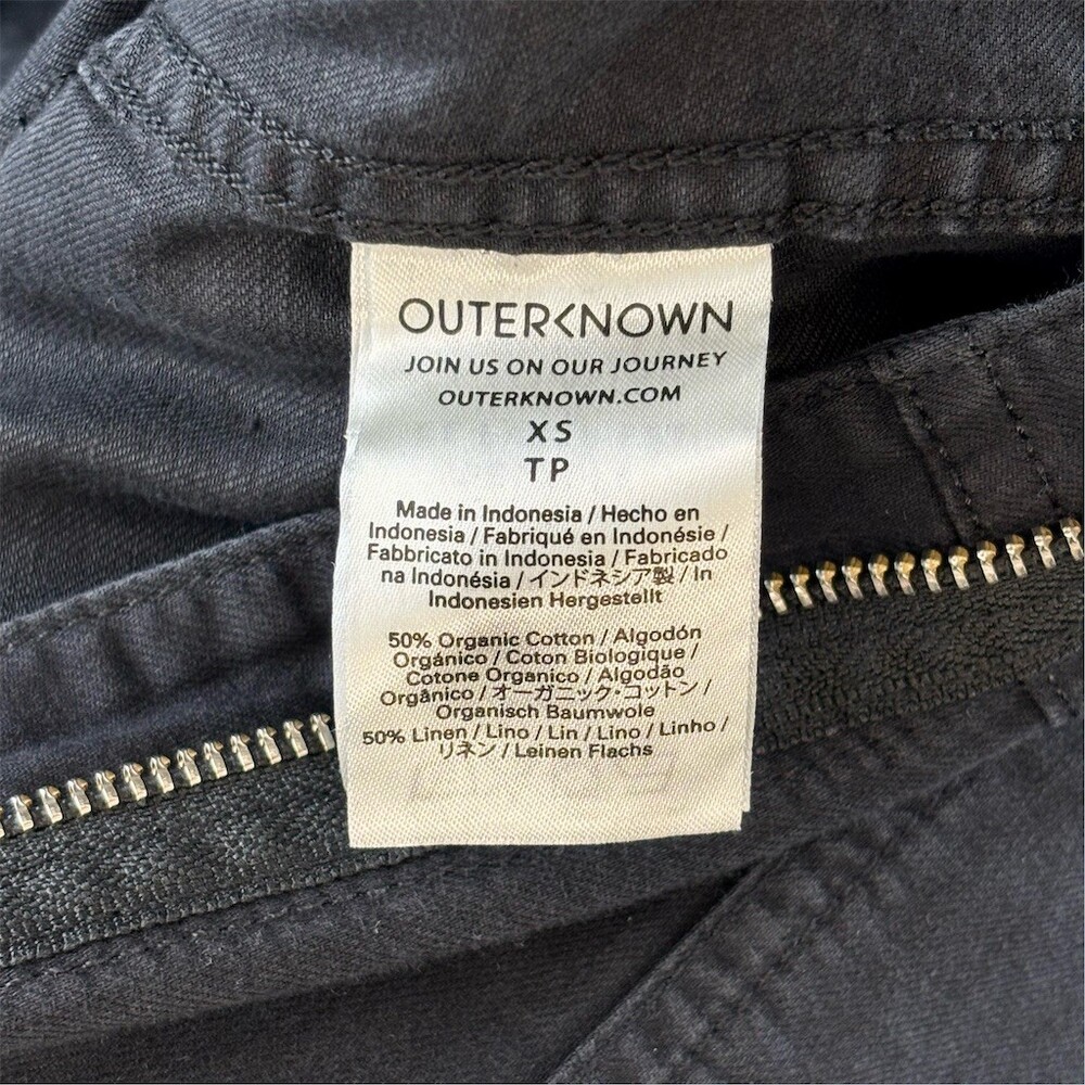 Outerknown Coverall Jumpsuit Womens Size XS Black Utility Zip Front - Picture 9 of 12